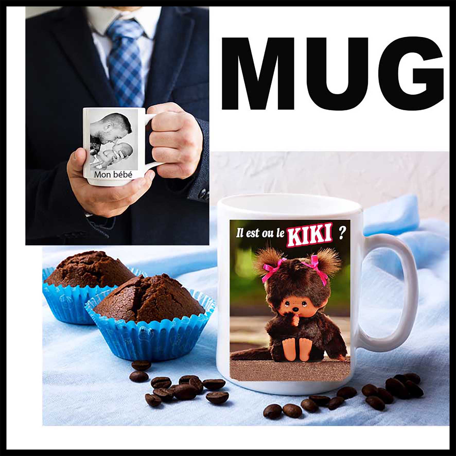Mug personnalisé, cadeau anniversaire, livraison France