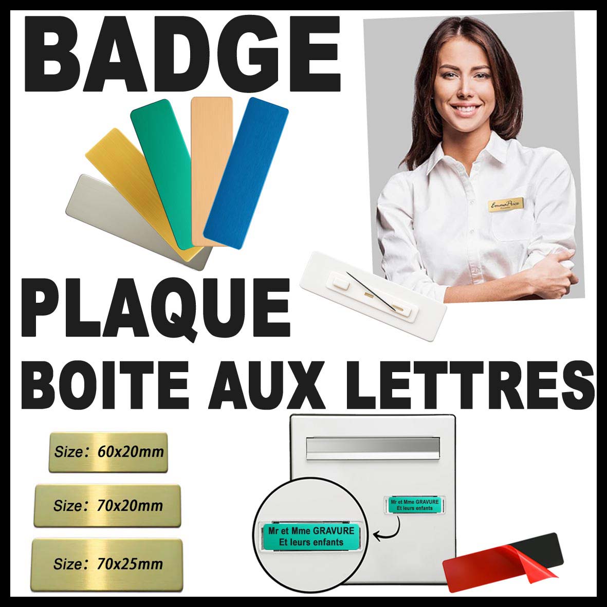 Plaque de boite aux lettres personnalisée, maison, expédition France